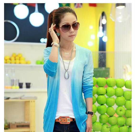 Cardigan Gradiente Azul